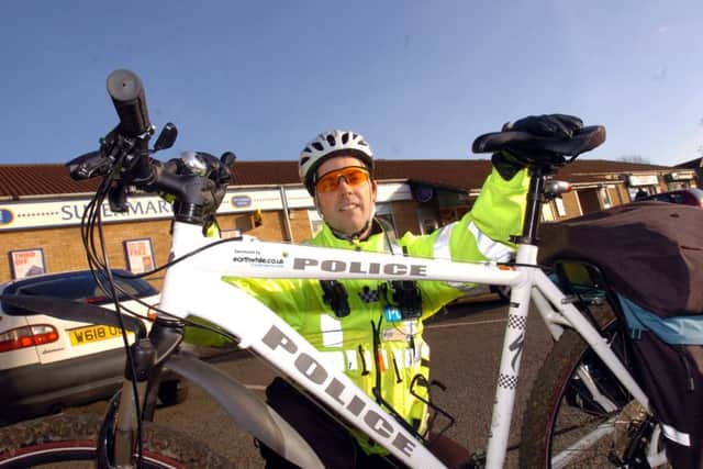 PC Craig Oxley on Kettering's Ise Lodge estate back in 2008