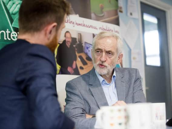 Jeremy Corbyn met with service users during a visit to the Hope Centre today.