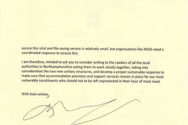 The letter was penned after the Chronicle & Echo spoke to Andrew about the situation NDAS is facing.