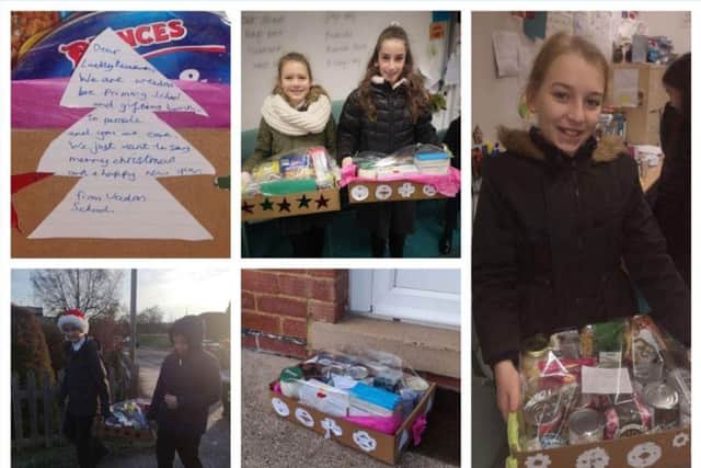 Weedon schoolchildren spread some Christmas cheer to village residents