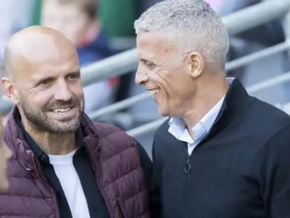 Familiar foes: Cobblers boss Keith Curle and MK Dons manager Paul Tisdale