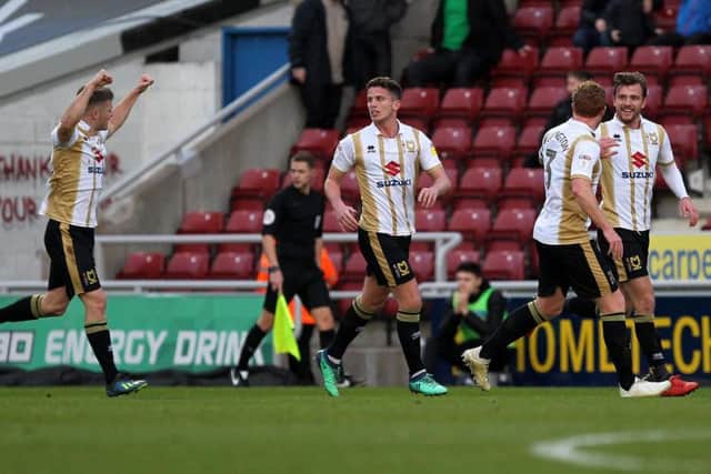 Milton Keynes celebrate their first-half opener