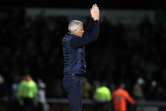 Keith Curle praises Cobblers fans for their support on Saturday. Picture: Sharon Lucey