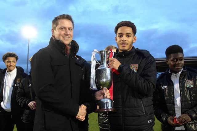 Jay Williams captained the Cobblers Under-18s to the EFL Youth Alliance South East Division title