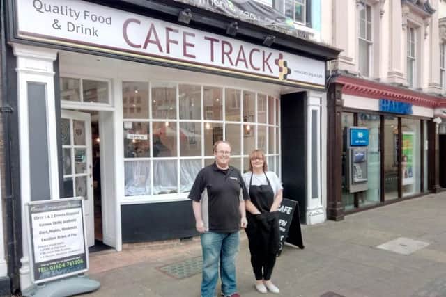 Tom Cliffe and Sharon Measures will run Cafe Track, which officially opened today (Thursday)