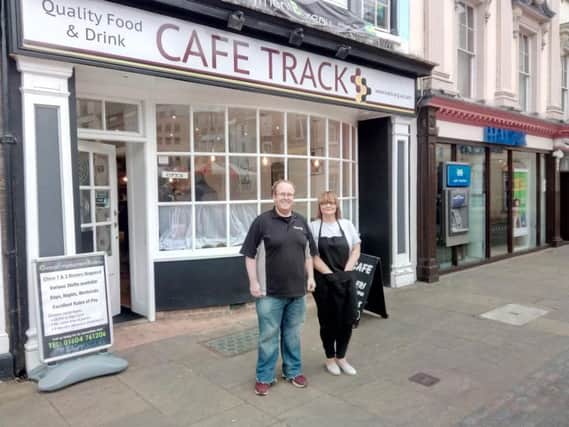 Tom Cliffe and Sharon Measures will run Cafe Track, which officially opened today (Thursday)