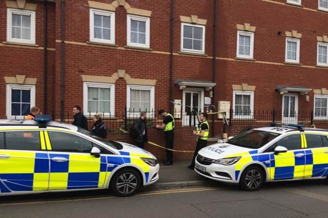 Officers are at the scene in Crispin Court. NNL-190301-110316005 NNL-190301-110316005
