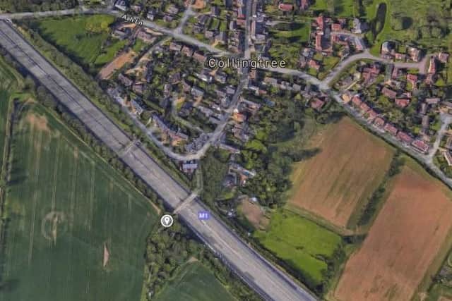 Roxhill say they are close to an agreement with Highways England over the acquisition of woodland the other side of the footbridge over the M1 near Collingtree