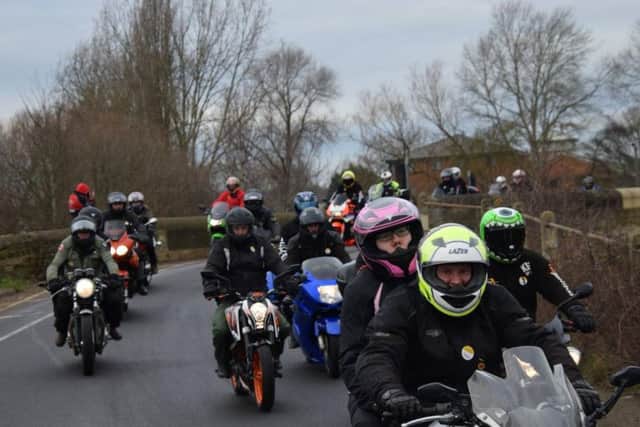 The convoy left All Seasons Cafe in Billing Garden Centre for a 48-mile tour of Northamptonshire.