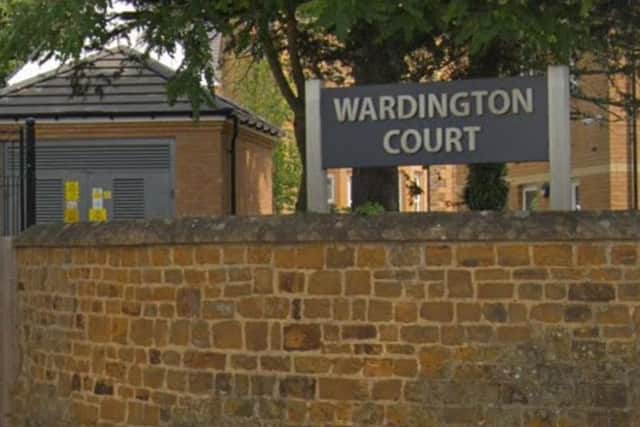 An elderly woman was found dead outside of Wardington Court care home.
