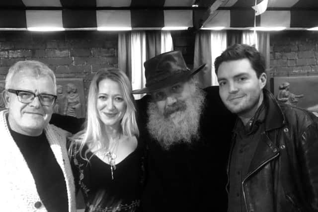 From left: Mitch Jenkins, Siobhan Hewlett, Alan Moore and Tom Burke.