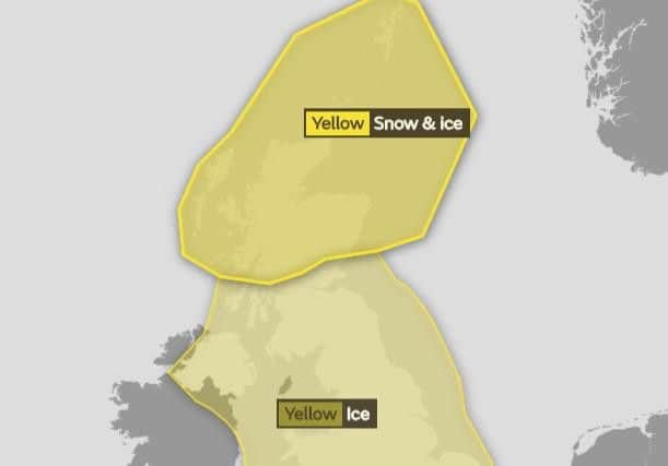 Weather warnings for the majority of the UK have been issued for snow and ice