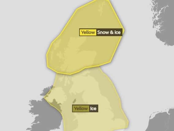 Weather warnings for the majority of the UK have been issued for snow and ice