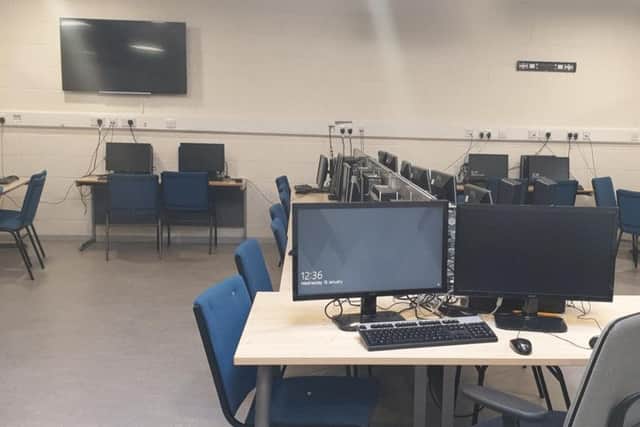 The teaching 'break out space' is being used now more than ever as an IT suite.