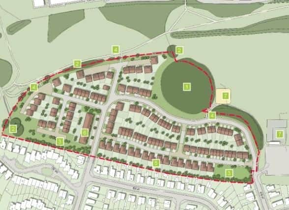 An illustrative masterplan of the site