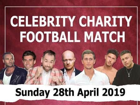 Tickets are on sale now for this years celebrity football match.