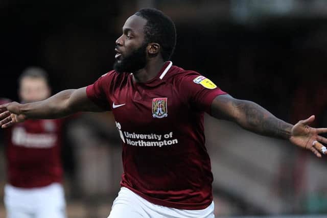 Junior Morias celebrates