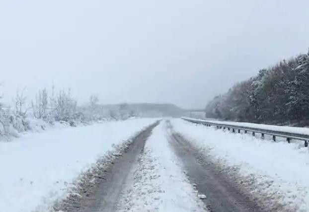 The A14 in Northamptonshire in December 2017 when heavy snow hit the county. (Pic: Northants Police)