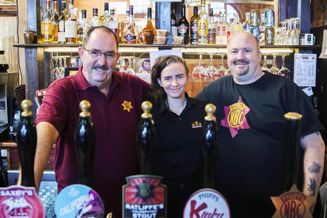 Ian McCauley, Krissee Holmes and Steve Reid want to make sure Phipps Albion Brewer is a place families of all ages can go to enjoy a drink and some hearty pub grub. Picture credit: Kirsty Edmonds.