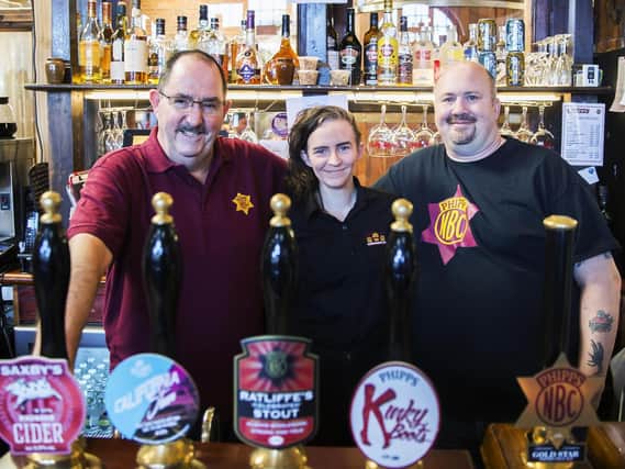 Ian McCauley, Krissee Holmes and Steve Reid want to make sure Phipps Albion Brewer is a place families of all ages can go to enjoy a drink and some hearty pub grub. Picture credit: Kirsty Edmonds.