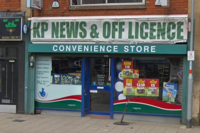 KP News and Off Licence, in Weedon Road.