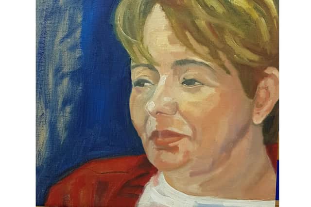Rubertine's portrait of Great British Paralympian Tanni Grey-Thompson.