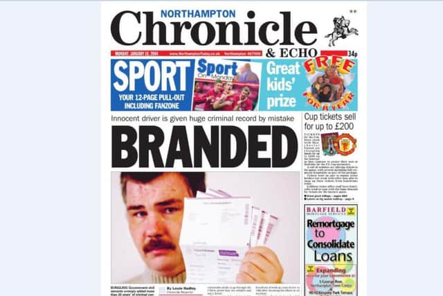 BUNGLING Government civil servants wrongly added more than 20 years of criminal convictions to a Northampton mans unblemished record.