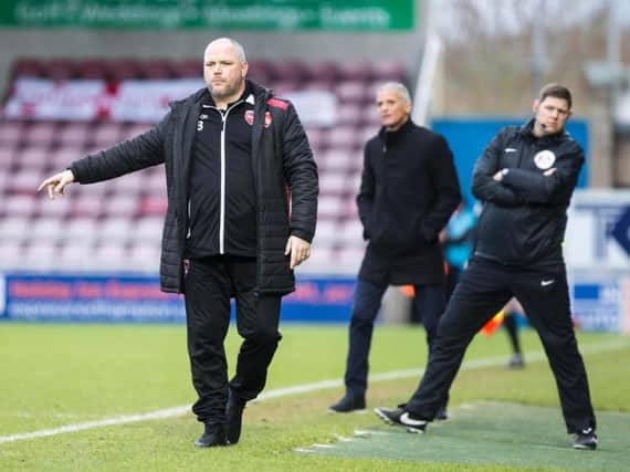 Jim Bentley was pleased with his Morecambe team's second half performance against the Cobblers (Pictures: Kirsty Edmonds)