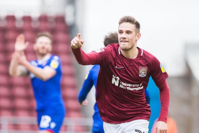 Timi Elsnik celebrates after scoring