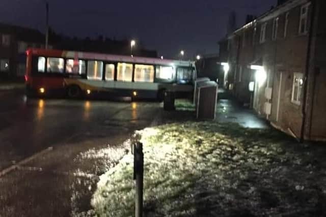 The bus crash in Welland Walk, Kings Heath.