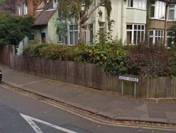 The incident happened in Beech Avenue on Monday, police today confirmed. Credit: Google Maps.