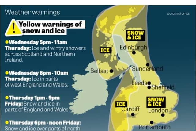 It is expected to be the coldest night of winter so far this evening