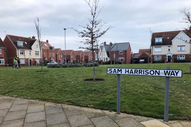 The ambulance service was called to Sam Harrison Way just after noon.