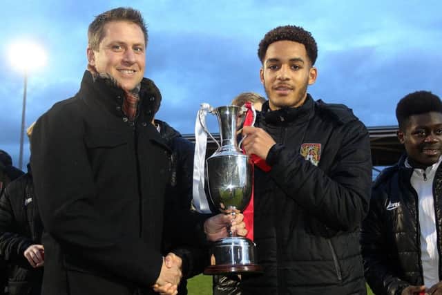 Jay Williams captained the Cobblers under-18s to league title success