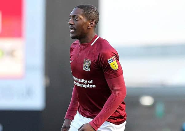 Marvin Sordell made his Cobblers debut in Saturday's 4-0 defeat to Colchester
