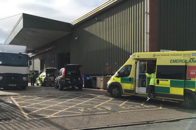 A worker at the company said the incident had been 'dealt with' by around 11.20am