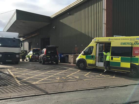 A worker at the company said the incident had been 'dealt with' by around 11.20am