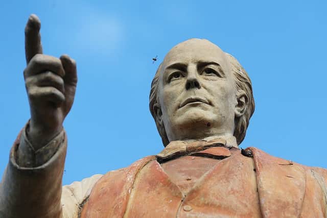 The Charles Bradlaugh statue on Abington Square, Northampton NNL-150928-091430009