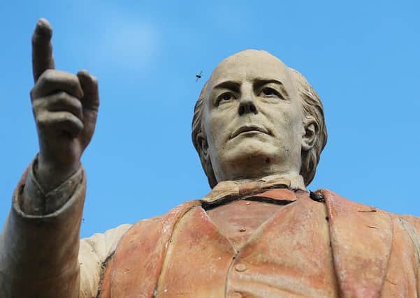 The Charles Bradlaugh statue on Abington Square, Northampton NNL-150928-091430009