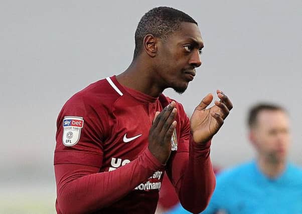 Marvin Sordell made his Cobblers debut in last Saturday's clash with Colchester United