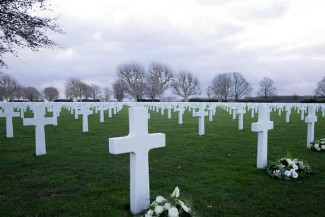 A tiny corner of the vast American Cemetery in Margraten which originally held the remains of more than 20,000 men