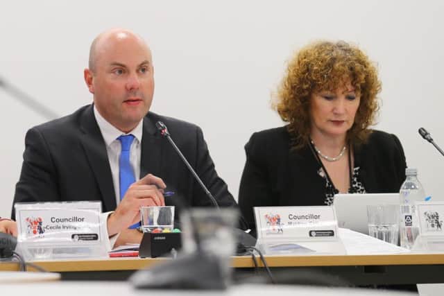 Council leader Matt Golby and chief executive Theresa Grant addressed the county council's recent failings at a press conference unveiling the latest budget proposals