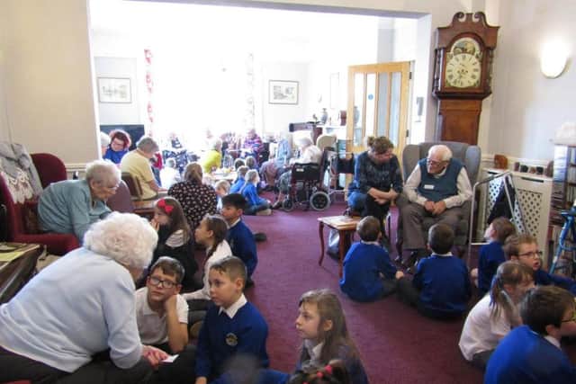 Ninety children, over three days, have been chatting with residents at St. Christopher's Home in Abington Park Crescent to find out about their past.