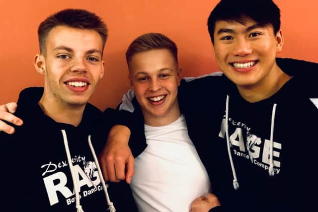 Pictured l-r: Matthew Brion (18), Jamie Blackadder (16) and Edwin Cheng (17).