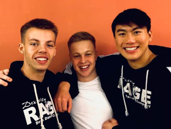 Pictured l-r: Matthew Brion (18), Jamie Blackadder (16) and Edwin Cheng (17).