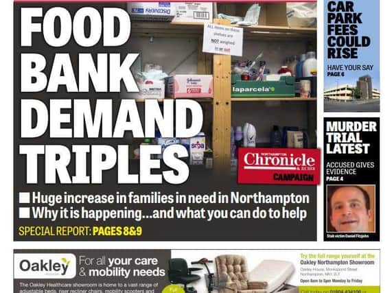 The Chronicle & Echo featured the story of Emmanuel Food Bank on it's front page this week.