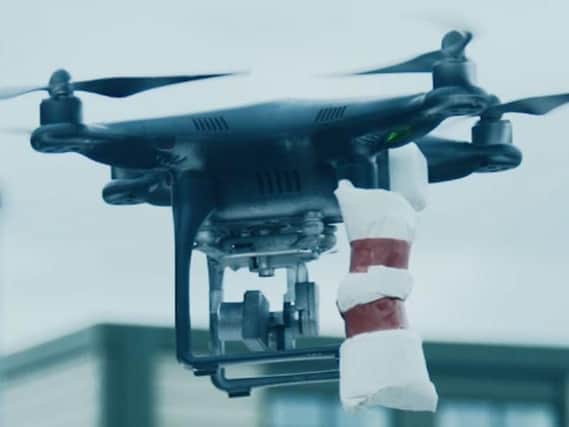 Gangs are delivering drugs into prisons by flying them over the walls with drones.