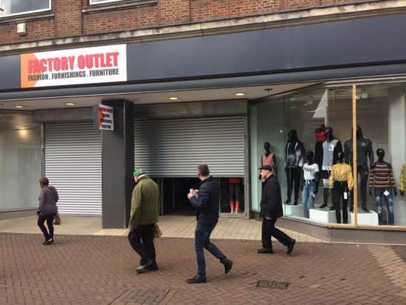 The new 'Factory Outlet' shop is the second time the empty store has opened since BHS collapsed in 2017.