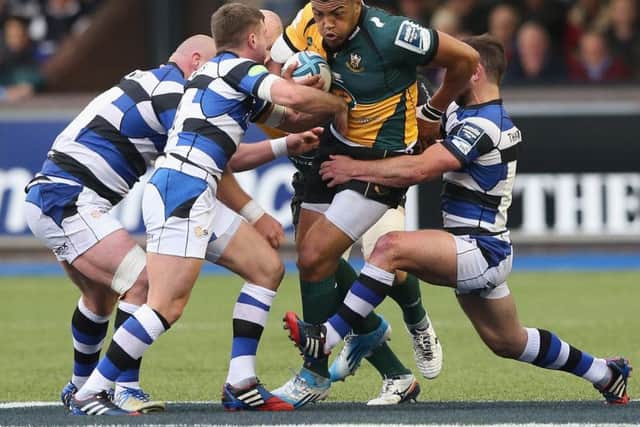 Burrell helped Saints to beat Bath to win the Challenge Cup final in Cardiff in 2014
