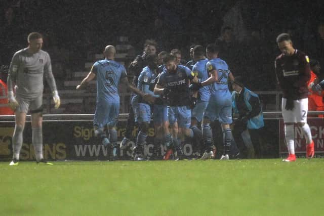 David Cornell's unfortunate slip on a horrible day at Sixfields allowed Ben Kennedy to grab a late point for Stevenage back in December